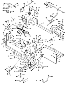 Snow Thrower Frame, Drive And Lift 2 Diagram and Parts List for 62542C (G00000001-G99999999)(1988) Lawn Boy Lawn Tractor